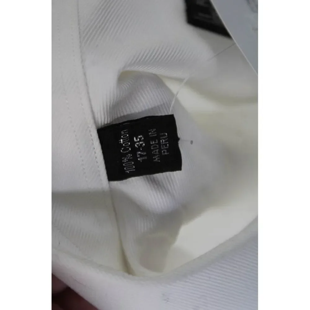 Ike Behar Mens Dress Shirt White Point Collar Long Sleeve 100% Cotton Size M